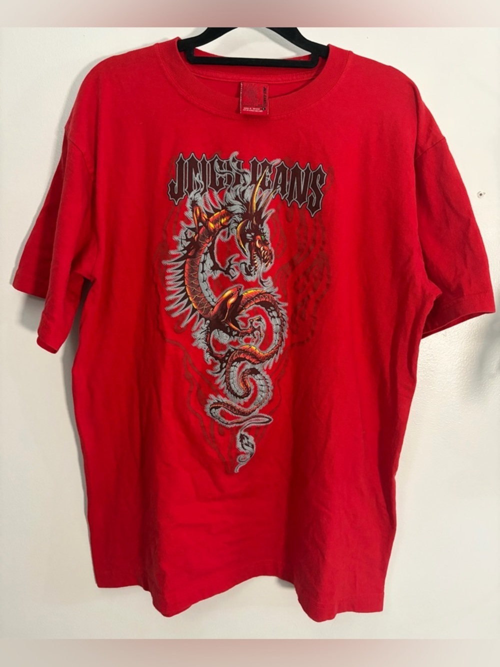 RARE JNCO Red Dragon Graphic Short-Sleeve Tee